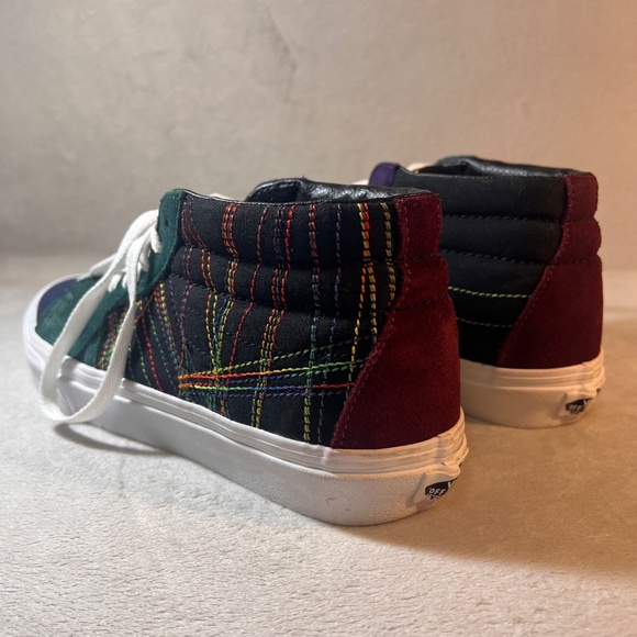 Vans Sk8-Mid Frenzy Dark Rainbow High Tops Skateboard Shoe Size 9 M / 10.5 W - Picture 7 of 13